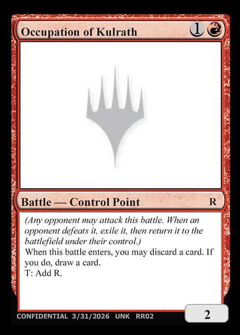 Occupation of Kulrath - Unknown Event (#RR02b) - Magic: The Gathering Card