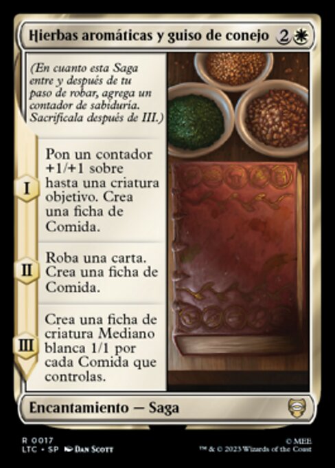 De Ervas e Coelho Ensopado (Of Herbs and Stewed Rabbit) - Tales of Middle-earth Commander (#17) - Illustrated by Dan Murayama Scott - Magic: The Gathering Card