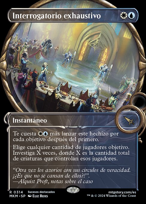 Interrogatorio Invadente (Officious Interrogation) - Murders at Karlov Manor (#314) - Illustrated by Eliz Roxs - Magic: The Gathering Card
