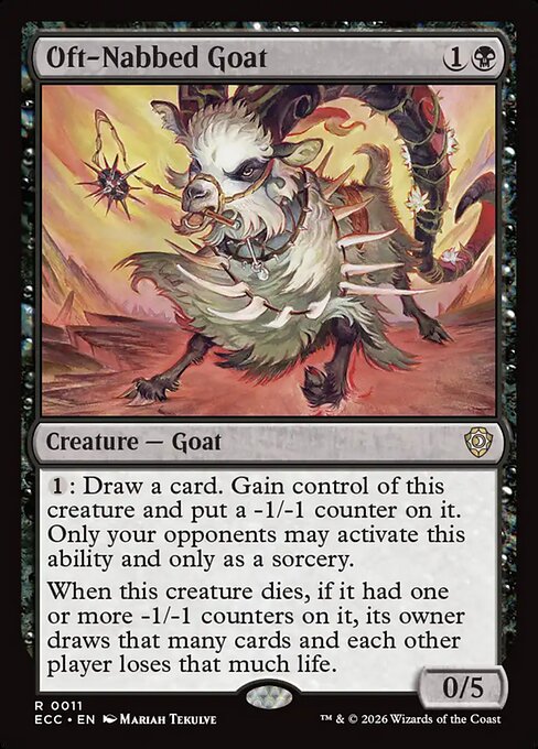 Capra Sottratta Spesso (Oft-Nabbed Goat) - Lorwyn Eclipsed Commander (#11) - Illustrated by Mariah Tekulve - Magic: The Gathering Card