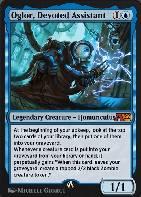 Oglor, Devoted Assistant - Alchemy: Innistrad (#20) - Illustrated by Michele Giorgi - Magic: The Gathering Card