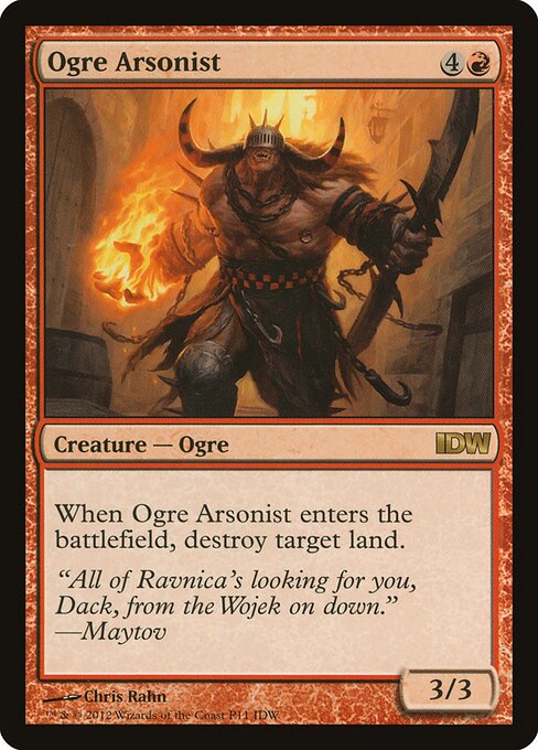 Ogre Piromane (Ogre Arsonist) - Portal Second Age (#110) - Illustrated by Jeffrey R. Busch - Magic: The Gathering Card