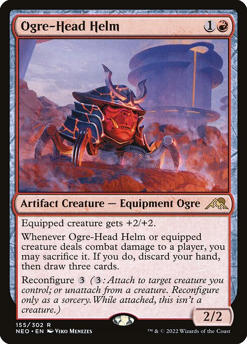 Ogre-Head Helm - Kamigawa: Neon Dynasty Magic card