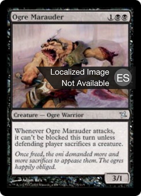 Merodeador ogro (Ogre Marauder) - Betrayers of Kamigawa (#75) - Illustrated by Adam Rex - Magic: The Gathering Card