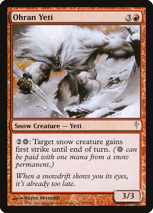 Ohran Yeti - Coldsnap Magic card