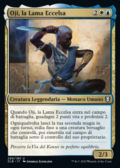 Oji, la Lama Eccelsa (Oji, the Exquisite Blade) - Commander Legends: Battle for Baldur's Gate (#290) - Illustrated by Andreas Zafiratos - Magic: The Gathering Card