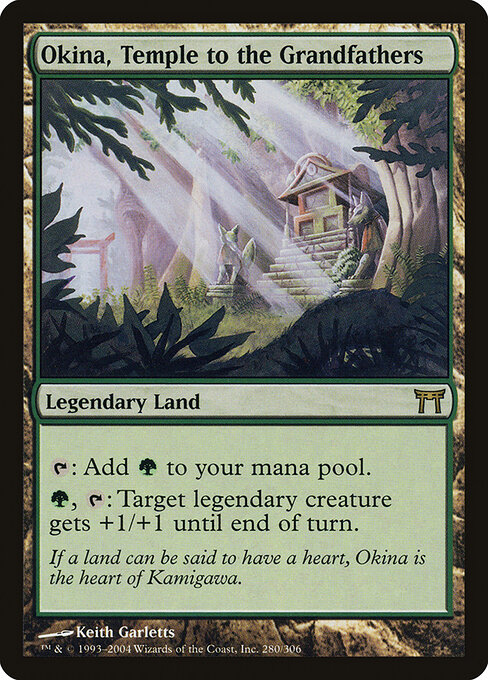 Okina, Temple to the Grandfathers - Champions of Kamigawa Magic card