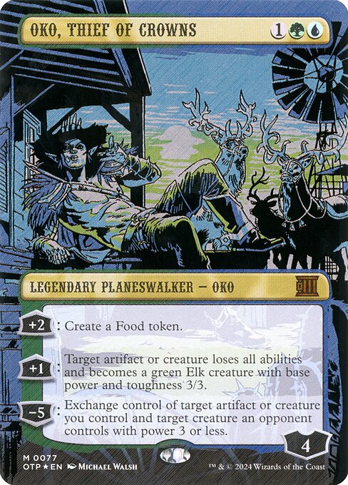 Oko, Ladrón de Coronas (Oko, Thief of Crowns) - Throne of Eldraine (#197) - Illustrated by Yongjae Choi - Magic: The Gathering Card