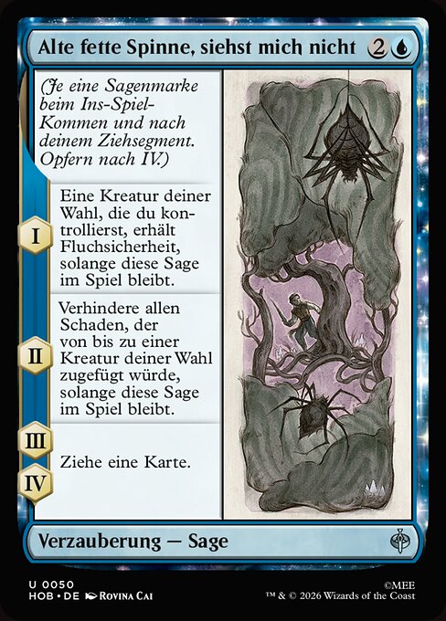 Alte fette Spinne, siehst mich nicht (Old Fat Spider Can't See Me) - The Hobbit (#50) - Illustrated by Rovina Cai - Magic: The Gathering Card