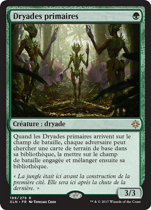 Dríades da Mata Virgem (Old-Growth Dryads) - Ixalan (#199) - Illustrated by Yongjae Choi - Magic: The Gathering Card
