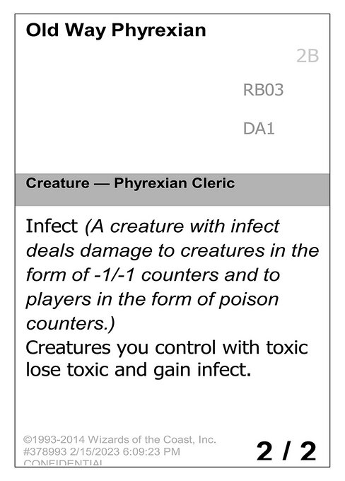 Old Way Phyrexian - Unknown Event Magic card