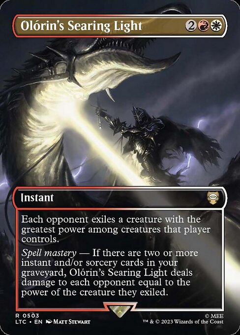 Olórin's Searing Light - Tales of Middle-earth Commander (#503) - Illustrated by Matt Stewart - Magic: The Gathering Card