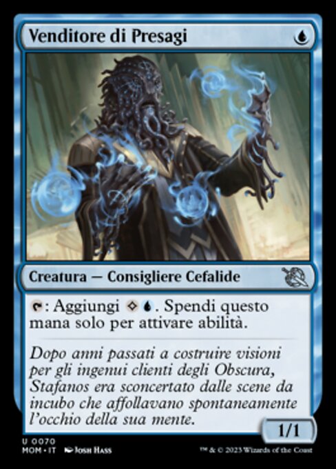Venditore di Presagi (Omen Hawker) - March of the Machine (#70) - Illustrated by Josh Hass - Magic: The Gathering Card