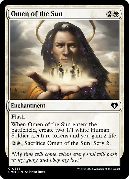 태양의 징조 (Omen of the Sun) - Theros Beyond Death (#30) - Illustrated by Piotr Dura - Magic: The Gathering Card