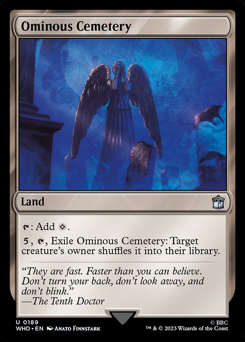 Ominous Cemetery - Doctor Who Magic card