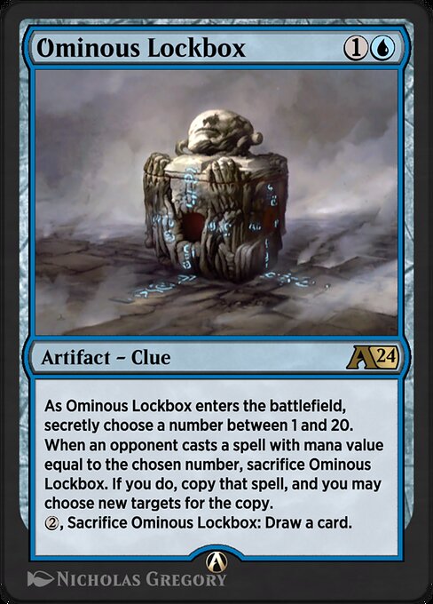 Ominous Lockbox - Alchemy: Murders at Karlov Manor (#8) - Illustrated by Nicholas Gregory - Magic: The Gathering Card