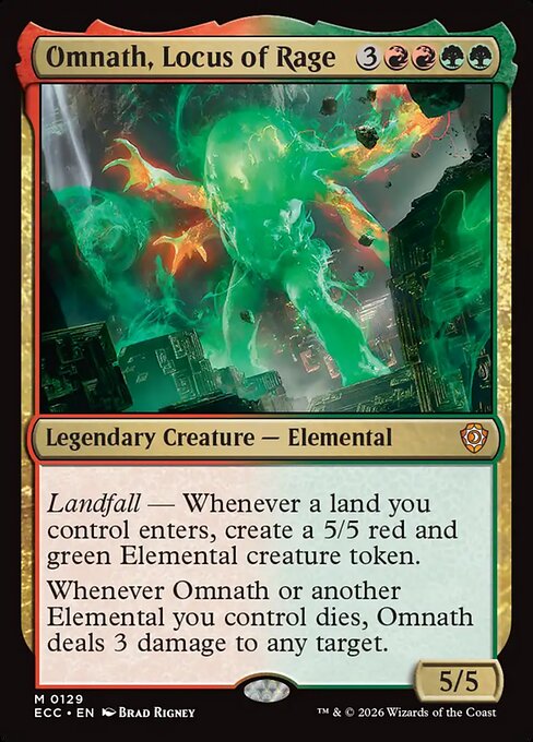 Omnath, Locus of Rage - Lorwyn Eclipsed Commander Magic card