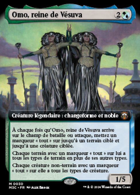 ヴェズーヴァの女王、オムオ (Omo, Queen of Vesuva) - Modern Horizons 3 Commander (#22) - Illustrated by Alex Brock - Magic: The Gathering Card