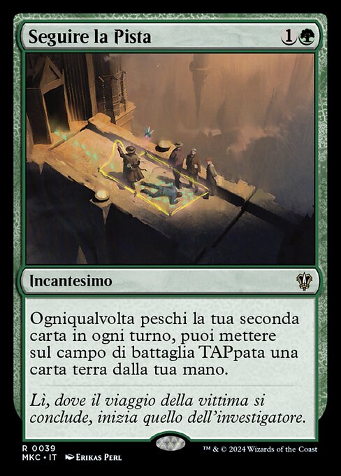 On the Trail - Murders at Karlov Manor Commander (#349) - Illustrated by Erikas Perl - Magic: The Gathering Card