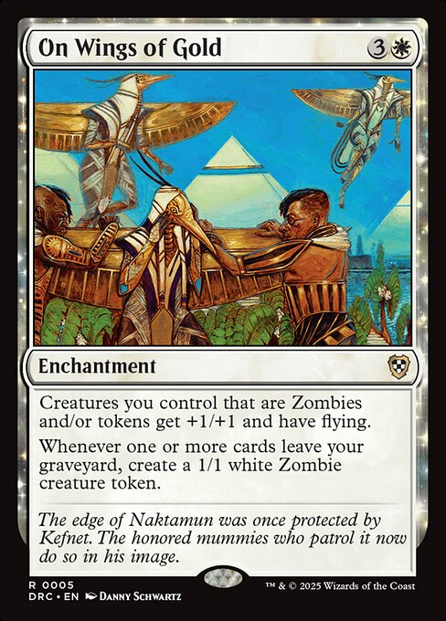 On Wings of Gold - Aetherdrift Commander Magic card