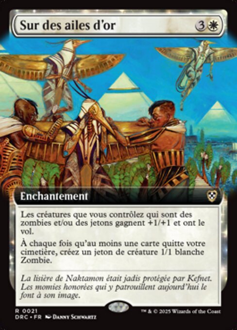 金翼の装着 (On Wings of Gold) - Aetherdrift Commander (#5) - Illustrated by Danny Schwartz - Magic: The Gathering Card