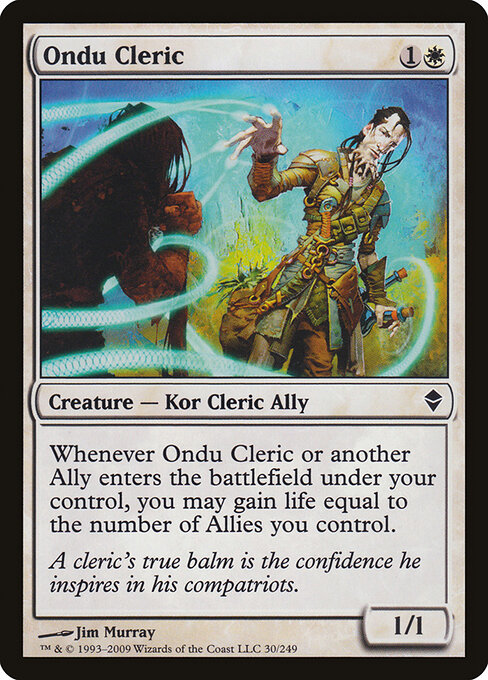 Ondu Cleric - Zendikar Magic card