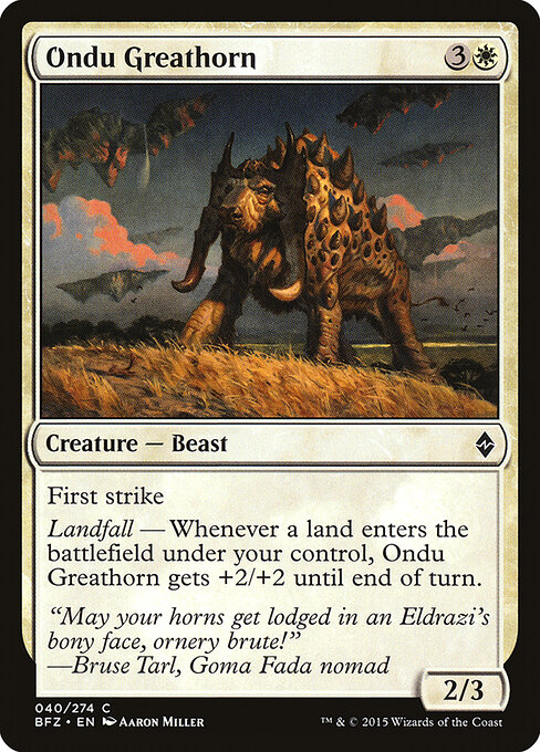 Ondu Greathorn - Battle for Zendikar Magic card