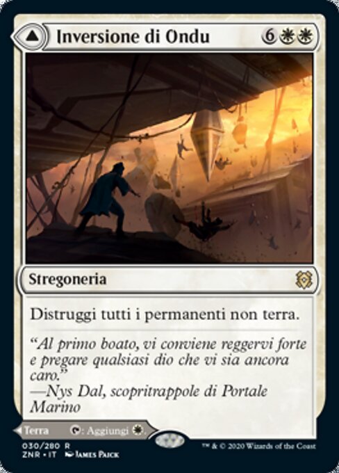 Ondu Inversion // Ondu Skyruins - The List (#ZNR-30) - Illustrated by James Paick - Magic: The Gathering Card