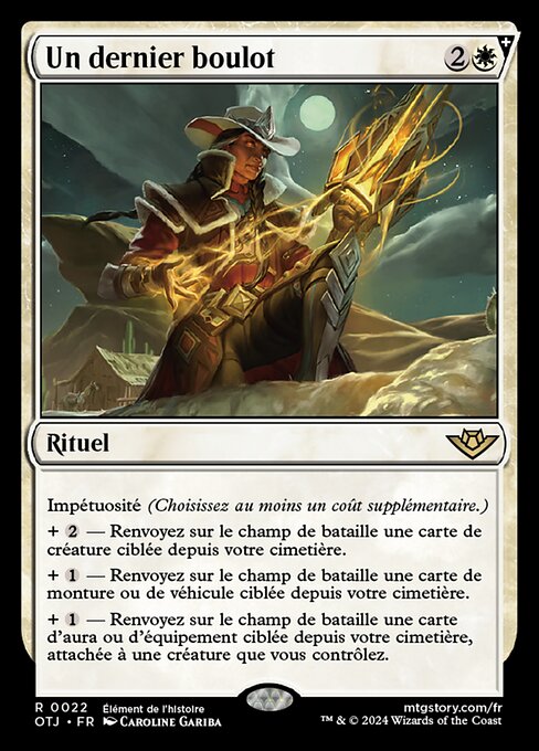 Un dernier boulot (One Last Job) - Outlaws of Thunder Junction (#22) - Illustrated by Caroline Gariba - Magic: The Gathering Card