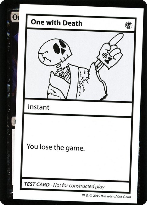 One with Death - Mystery Booster Playtest Cards 2021 (#45) - Illustrated by Robert J Schuster - Magic: The Gathering Card