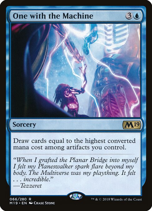 One with the Machine - Core Set 2019 Magic card