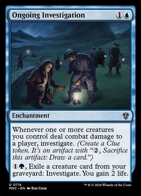 Enquête en cours (Ongoing Investigation) - Murders at Karlov Manor Commander (#114) - Illustrated by Bud Cook - Magic: The Gathering Card