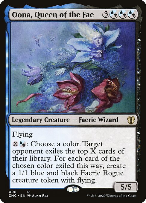 Oona, Queen of the Fae - Zendikar Rising Commander (#98) - Illustrated by Adam Rex - Magic: The Gathering Card