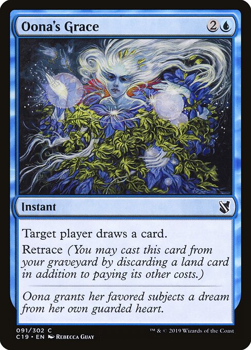 Oona's Grace - Commander 2019 (#91) - Illustrated by Rebecca Guay - Magic: The Gathering Card