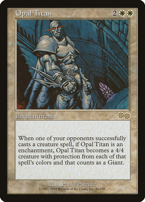 Opal Titan - Urza's Saga Magic card