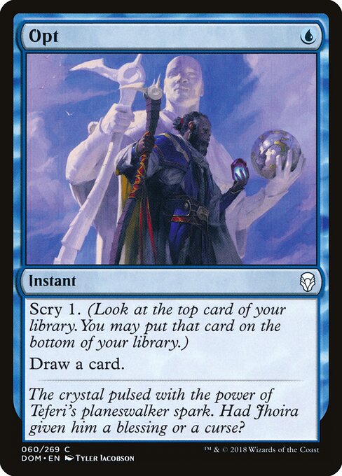 Optionen (Opt) - Dominaria (#60) - Illustrated by Tyler Jacobson - Magic: The Gathering Card