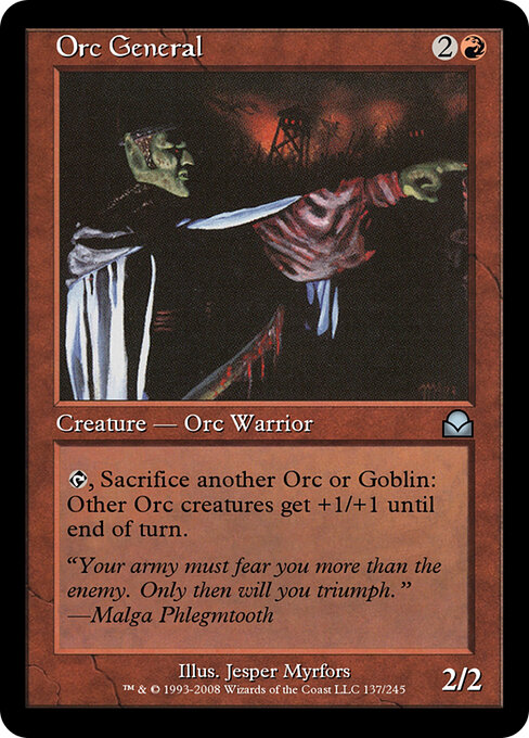 Orc General - Masters Edition II Magic card
