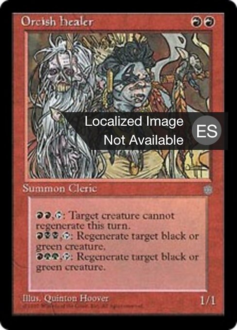 Orco Guaritore (Orcish Healer) - Coldsnap Theme Decks (#208) - Illustrated by Quinton Hoover - Magic: The Gathering Card
