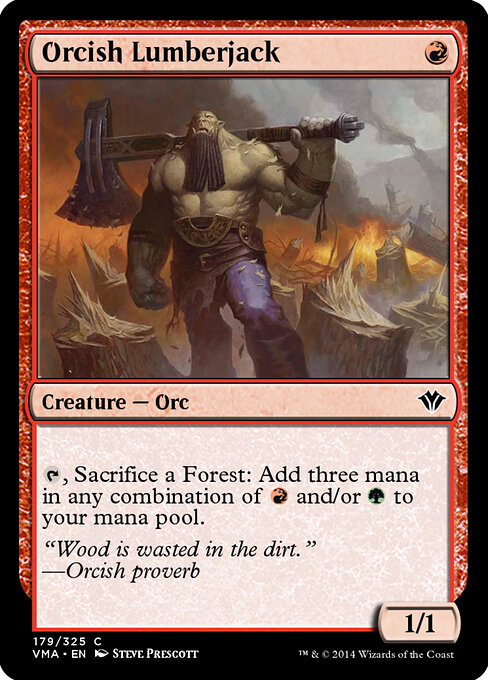 Orcish Lumberjack - Vintage Masters Magic card