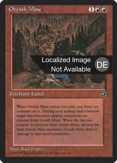 Orkmine (Orcish Mine) - Homelands (#78) - Illustrated by Kaja Foglio - Magic: The Gathering Card