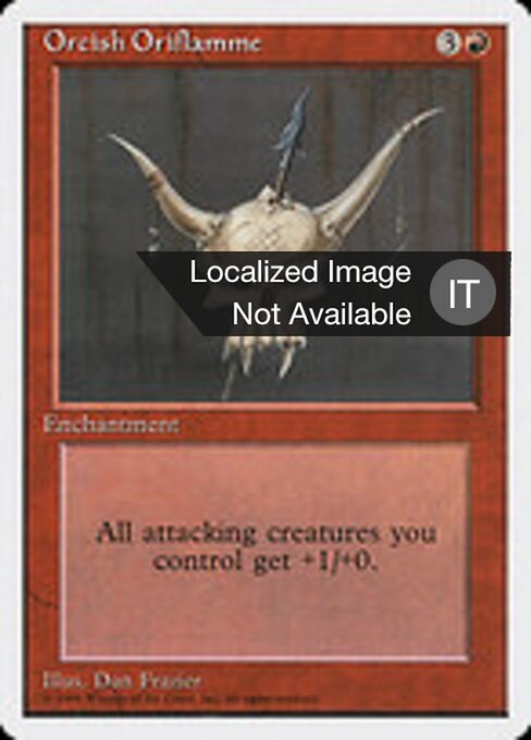 Standarte der Orks (Orcish Oriflamme) - Seventh Edition (#206) - Illustrated by Ben Thompson - Magic: The Gathering Card