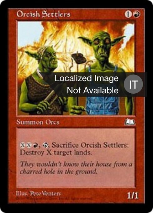 Colons orques (Orcish Settlers) - Weatherlight (#112) - Illustrated by Pete Venters - Magic: The Gathering Card