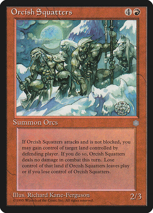 Posseiros Orcs (Orcish Squatters) - Fifth Edition (#258) - Illustrated by Richard Kane Ferguson - Magic: The Gathering Card