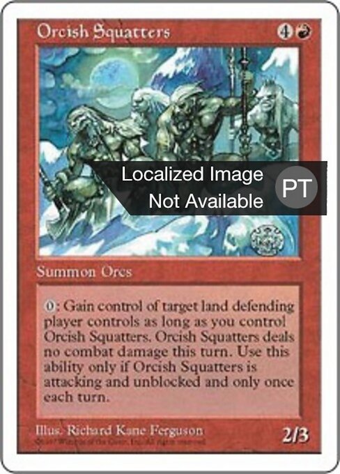 Orchi Invasori (Orcish Squatters) - Ice Age (#211) - Illustrated by Richard Kane Ferguson - Magic: The Gathering Card