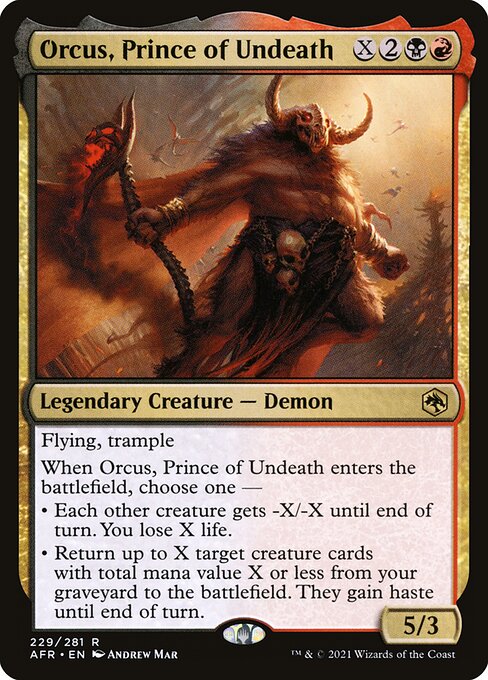 Orcus, Prince of Undeath - Adventures in the Forgotten Realms Magic card