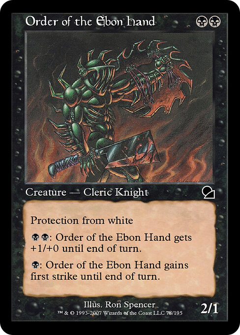 Order of the Ebon Hand - Masters Edition Magic card