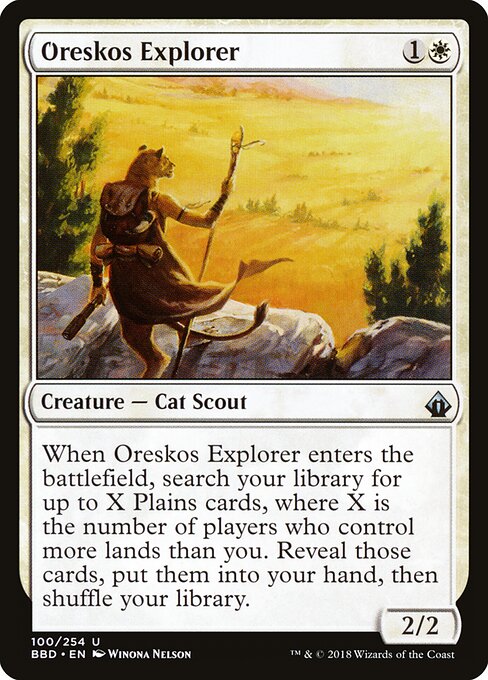 オレスコスの探険者 (Oreskos Explorer) - Battlebond (#100) - Illustrated by Winona Nelson - Magic: The Gathering Card
