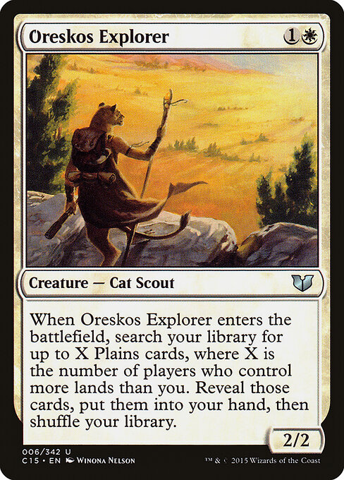 Esploratrice di Oreskos (Oreskos Explorer) - Commander 2015 (#6) - Illustrated by Winona Nelson - Magic: The Gathering Card
