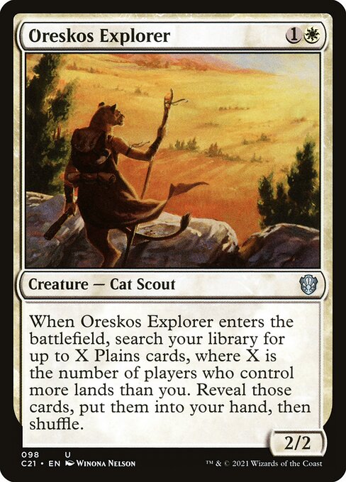 Esploratrice di Oreskos (Oreskos Explorer) - Commander 2021 (#98) - Illustrated by Winona Nelson - Magic: The Gathering Card