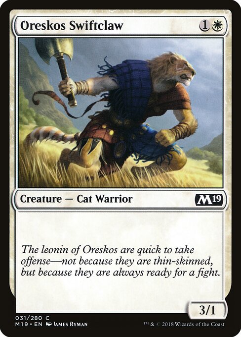 Oreskos Swiftclaw - Core Set 2019 Magic card